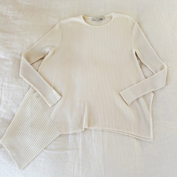 Stella McCartney Wool Silk Asymmetrical Ribbed Sweater US 4 - Picture 1 of 8